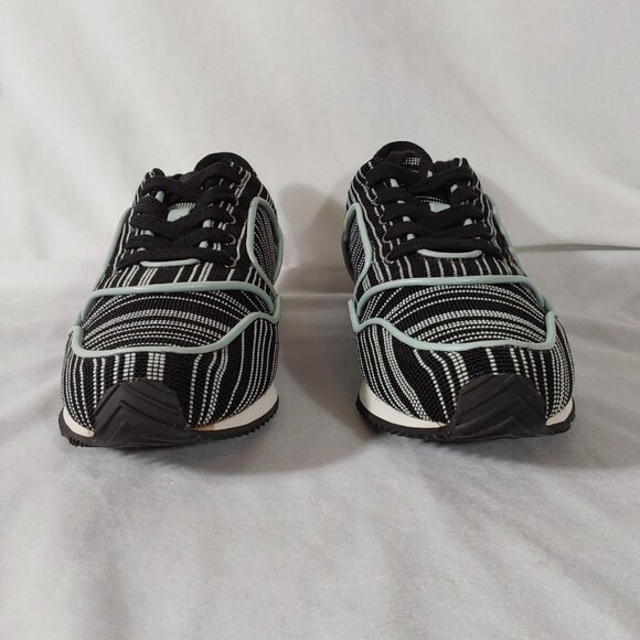 NWOT! United Nude "Runner" Tie Sneakers Black w Green Stripes - 39 (8) - Picture 6 of 9